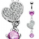 wholesale high quality heart fancy navel rings