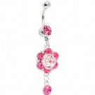 Wholesale new hot flower fancy belly navel rings