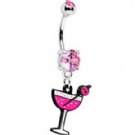 wholesale hot goblet dangle belly navel rings