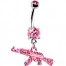 wholesale hot sexy gun dangle belly navel rings