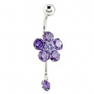wholesale hot sexy flower dangle belly navel rings