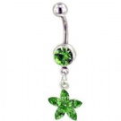wholesale attractive flower dangle navel rings