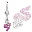 wholesale hot snake dangle navel body jewelry