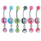 wholesale hot acrylic dangle navel body jewelry