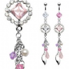 wholesale new 2013 dangle navel body jewelry