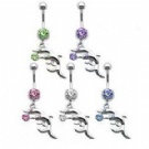 wholesale dolphin dangle navel body jewelry