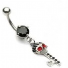 wholesale skull key dangle navel body jewelry