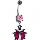 wholesale newest ladybug dangle navel body jewelry