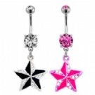 wholesale newest star dangle navel body jewelry