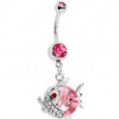 wholesale crazy fish dangle navel body jewelry