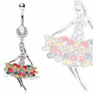 wholesa popular dancer dangle navel rings