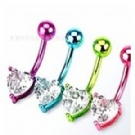 wholesale new fashion surgical heart belly bars