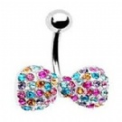wholesale fashion surgical bow tie belly bars