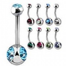 wholesale hot crystal surgical  belly bars