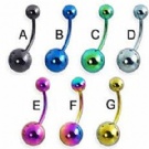 wholesale hot plated surgical  belly bars