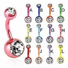 wholesale hot plated crystal surgical  belly bars