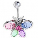 wholesale fashion butterfly navel bar