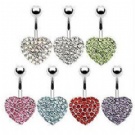 wholesale popular heart navel bars