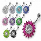 wholesale 2013 fashion sunflower navel bars