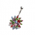 wholesale high quality flower navel bar