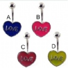 wholesale love logo navel bars