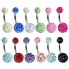 wholesale crystal double navel bars