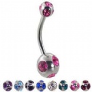 wholesale crystal belly button navel rings