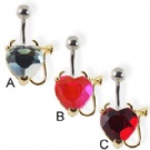 wholesale steel heart belly button navel rings