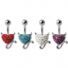 wholesale heart belly button navel rings