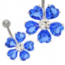 wholesale flower navel belly rings