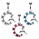 wholesale dolphin double navel rings