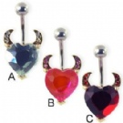 wholesale horn double navel rings