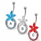 wholesale hot double navel rings