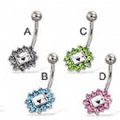 wholesale unique double navel rings