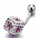 wholesale dice steel navel ring