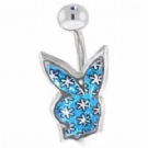 wholesale playboy steel navel ring