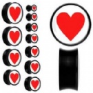 wholesale heart acrylic ear plug jewelry