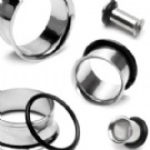 wholesale double flare surgical steel ear flesh