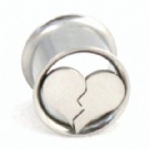 wholesale heart double flare steel ear flesh