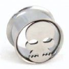 wholesale skull double flare steel ear flesh