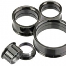 wholesale screw fit double flare ear tunnel flesh