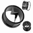 Wholesale black lighting ear plug flesh tunnels