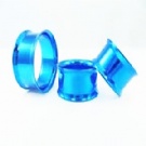 Wholesale blue double flare ear plug flesh tunnels