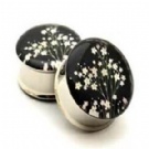 Wholesale flower ear plug tunnel earrings