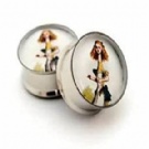 Wholesale girl ear plug tunnel earrings