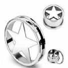 Wholesale screwfit star ear plug tunnel earrings