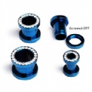 Wholesale cystal blue screw ear plugs