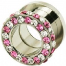 Wholesale cystal outer double ear plugs