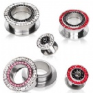 Wholesale double crystal ear plug jewelry