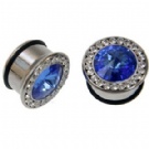 Wholesale crystal ear plugs body jewelry